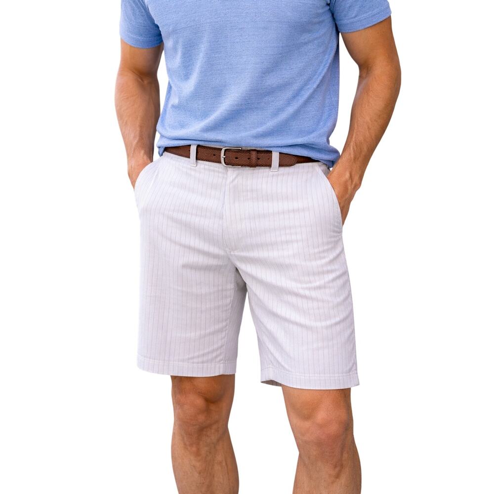 Bruno New York Men’s Linen Blend Pinstripe Shorts Size 32